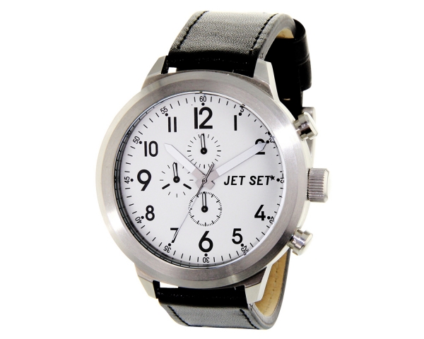 JET SET Watches MANHATTAN Damenuhr Lederband schwarz