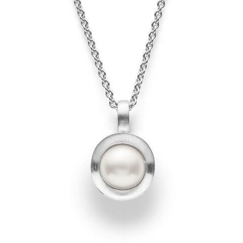 Bastian Inverun 925-/ Anhnger rhodiniert, matt, Zuchtperlen 2,66ct