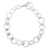 925/- Collier, rhodiniert, mattiert, 50 cm + 3 cm